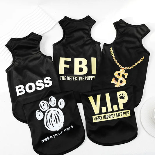 Ropa fina para mascotas, chaleco de verano, camiseta con estampado divertido y barato, ropa para perros pequeños, gatos, cachorros, disfraces de Chihuahua, moda transpirable