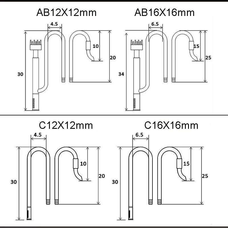 ZRDRAquarium Filtre Accessoires de filtre externe en acier inoxydable Entrée et sortie d'eau Supprimer le film d'huile Lily Tube Filtre d'aquarium