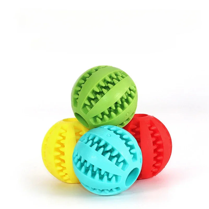 Jouet interactif pour chien, 5cm, balles en caoutchouc pour petits et grands chiens, chiot, chat, jouets à mâcher, nettoyage des dents d'animaux, balle Indestructible