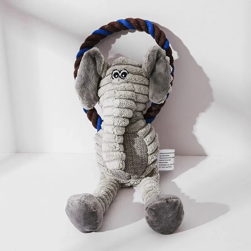 Juguetes de peluche para perros, juguete Animal chillón para perros, resistente a mordeduras, dientes limpios, juguete para masticar, suministros para mascotas, juguetes interactivos, León, elefante, mono