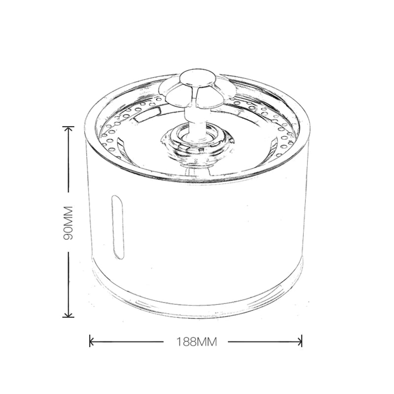 Fontaine d'eau pour animaux de compagnie, bol à boire pour chien, distributeur d'eau automatique USB, abreuvoir Super silencieux, mangeoire automatique, produits pour animaux de compagnie