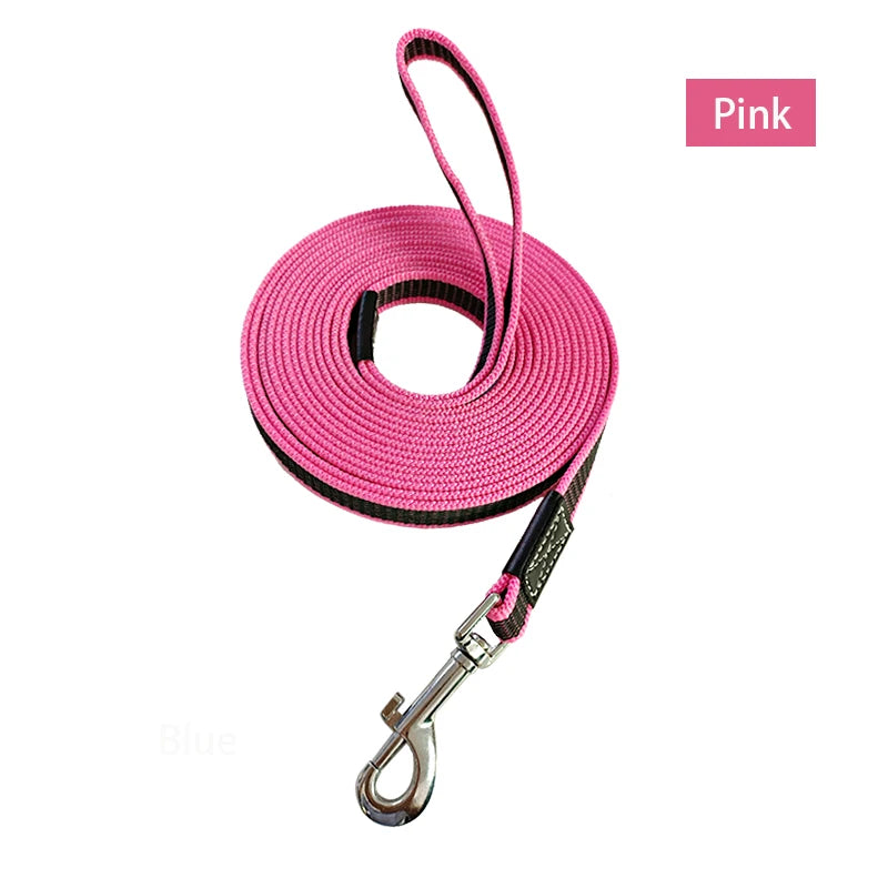 Laisse longue antidérapante pour chien, 5M 3M 2M, petite et grande laisse d'entraînement pour animaux de compagnie, 5 3 2 mètres, sangle en corde de plomb légère pour chiot, accessoires noirs