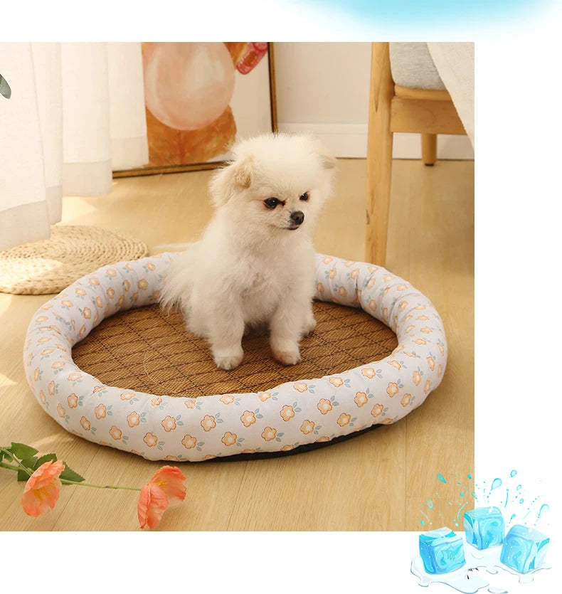 Dog Mat Cooling 2022 Summer Pad Mat For Dogs Cat Blanket Sofa Breathable Pet Dog Bed Washable For Small Medium Large Dogs