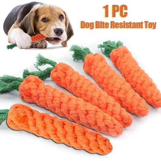 Jouets à mâcher pour chien, 1 pièce, dessin animé, Durable, tressé, résistant aux morsures, chiot, nettoyage des dents, corde en coton