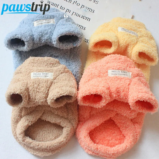 Suéter cálido de invierno para perros pequeños, ropa de peluche para perros, abrigo suave para cachorros, chaqueta, ropa para cachorros de osito Chihuahua, suministros para perros