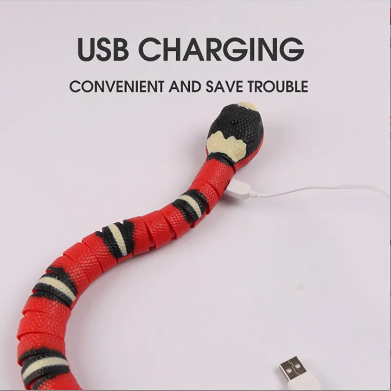 Jouets interactifs de serpent de détection intelligente de plusieurs couleurs jouets automatiques de chats accessoires de chargement USB jouet de chaton pour le jouet de chiens de compagnie