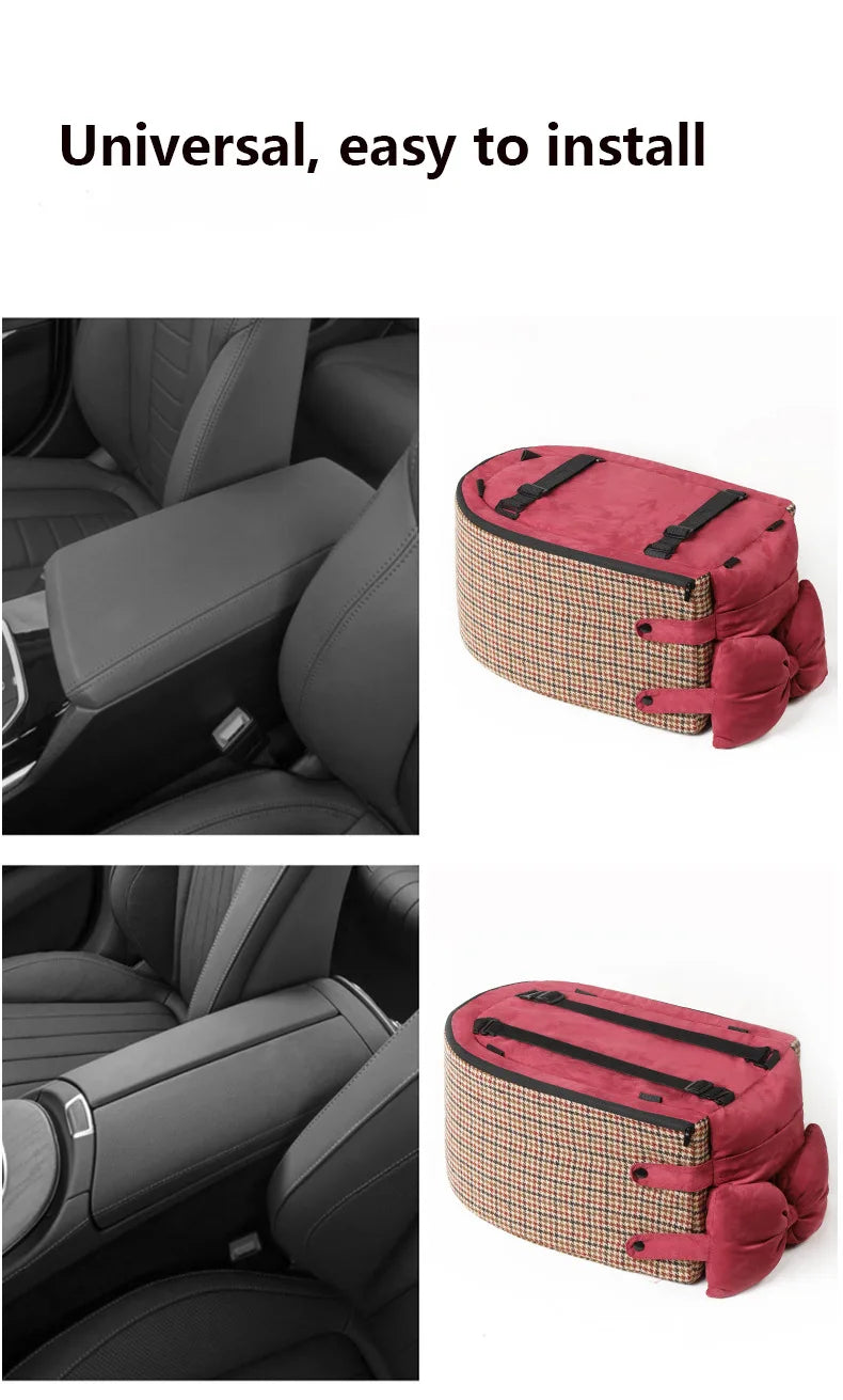 Accoudoir de voiture pour chat, nid de lit pour animal de compagnie, siège de voiture pour chien, contrôle central, transport, protection de transport pour petit chien, chiot, housse de siège de voiture