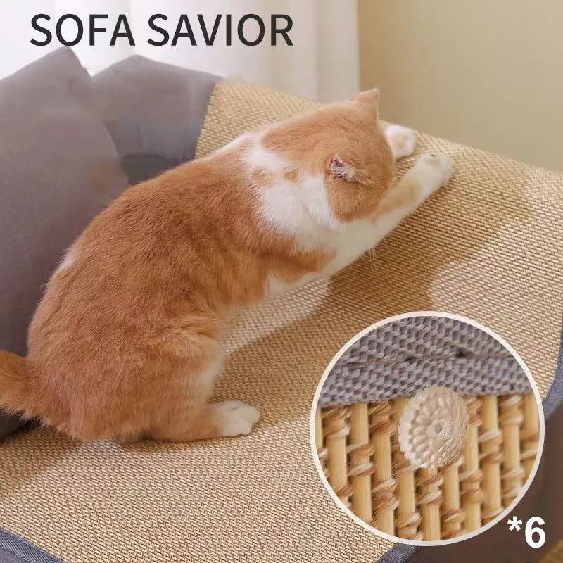 Anti-rayures pour chat, Protection du canapé, artefact de planche à gratter pour chat, tapis d'affûtage des pattes de chat, envoyer des ongles fixes, jouets pour chat