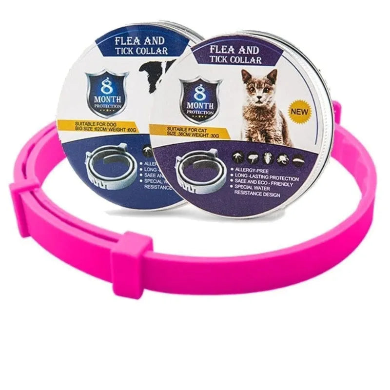 Collier anti-puces pour chien et chat, réglable en plein air, anti-tiques, moustiques, pour animaux de compagnie, Protection à Long terme de 8 mois, accessoires pour chiots, nouvelle collection