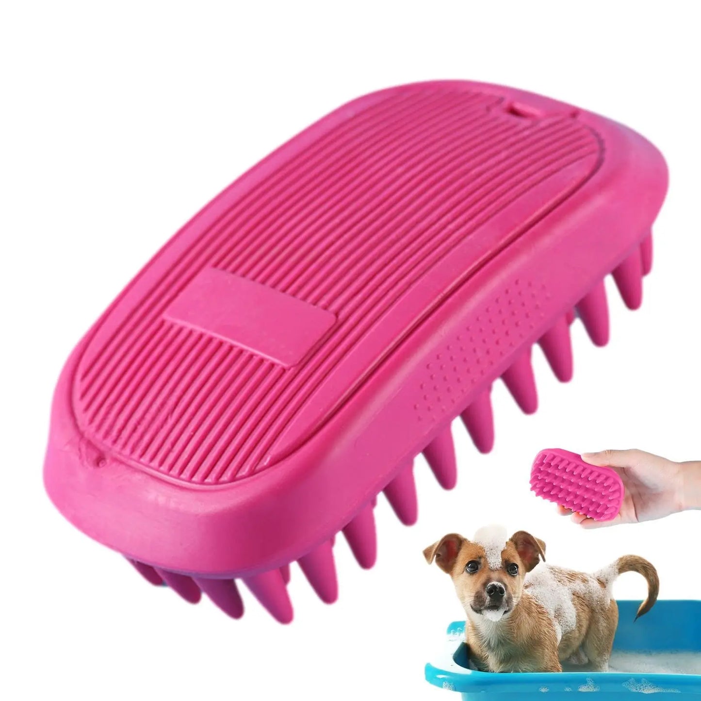 Herramienta de aseo de cerdas suaves, cepillo de baño suave para mascotas, peine de masaje para mascotas, accesorios de baño para perros, herramienta de masaje para el cuidado de mascotas