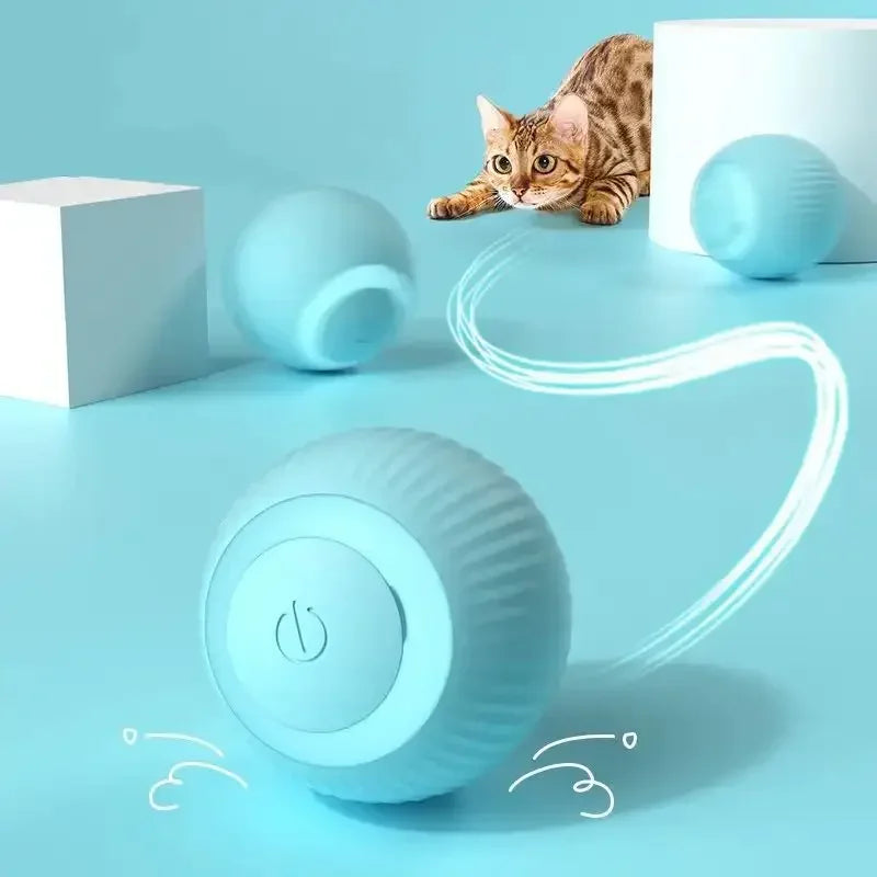 Gato inteligente con pelota rodante, juguetes recargables para gatos, pelota de movimiento, juguetes para gatitos con movimiento automático para juegos interactivos en interiores 2024 4