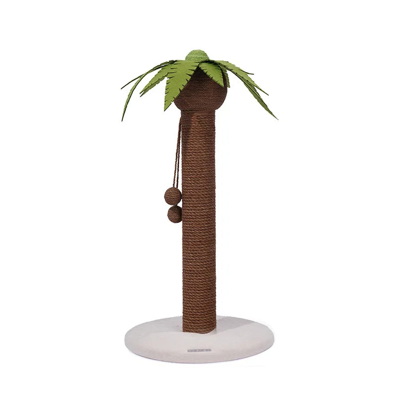 Postes rascadores para gatos, marco de escalada con forma del árbol de coco, tablero rascador para gatos de cáñamo y Sisal con bola, juguetes con forma de garras para mascotas