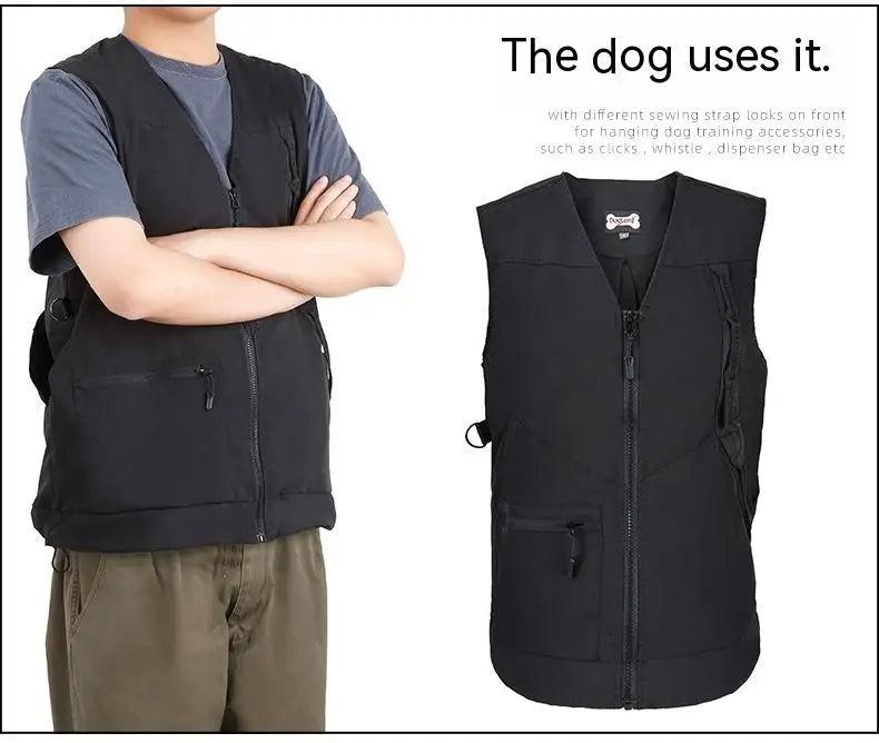 Ropa especial para entrenamiento de perros, chaleco de entrenamiento multifuncional con bolsillos grandes, resistente a los arañazos, accesorios para perros, equipo de entrenamiento