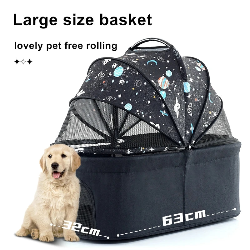 Toy Dog Stroller Lightweight Dog Carrier Trolley Jogging Pet Travel Outdoors Dog Best Travel System Strollers Portable