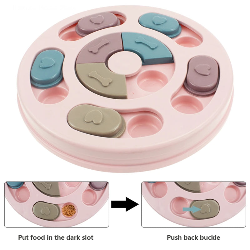 Jouets Puzzle pour chiens, jeux interactifs, augmente le qi, entraînement et enrichissement mental du chiot, soulage l'anxiété, bol distributeur d'alimentation lente pour animaux de compagnie