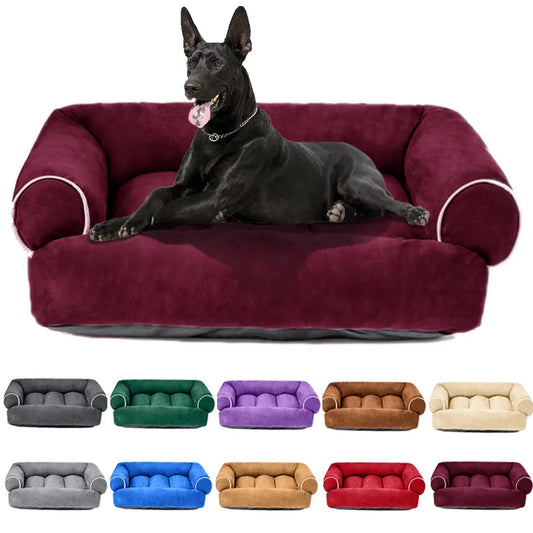 Bed for Dog Cat Pet Square Plush Kennel Medium Small Dog Sofa Bed Cushion Pet Calming Dog Bed House Pet Supplies