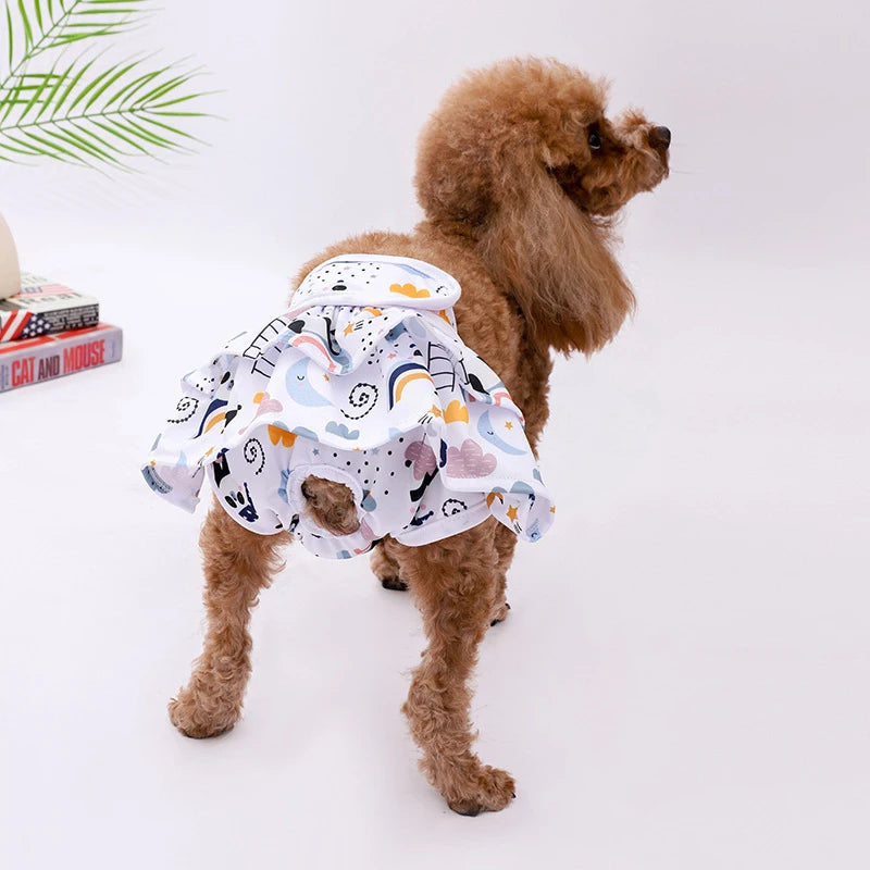 Pantalones menstruales para perros, ropa de estilo a la moda de verano, tela pequeña femenina de primavera para perros de lujo, artículos, suministros para mascotas, accesorios