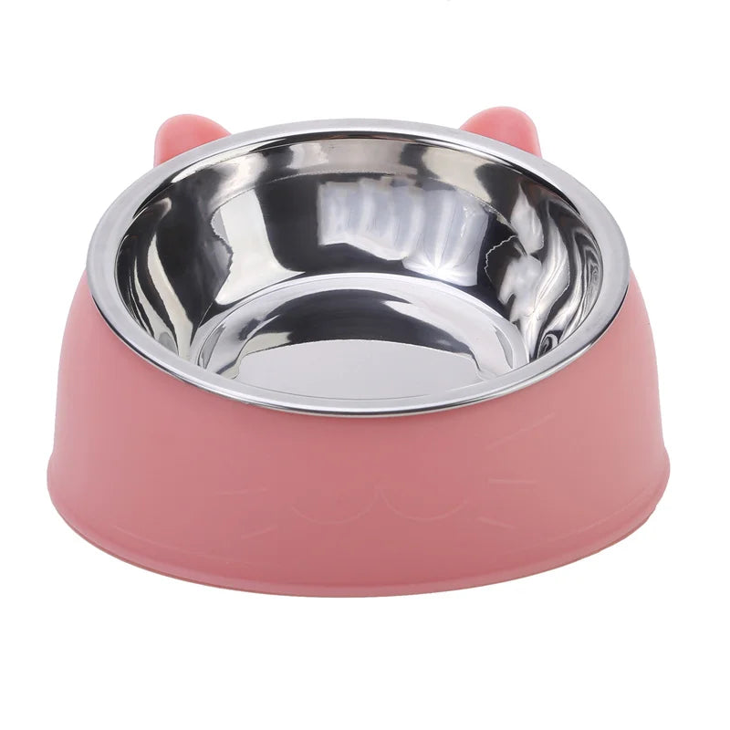 Cuenco para perros y gatos de 100ML, Base antideslizante elevada de 15 grados para cachorros, alimentador de agua potable, protección inclinable para el cuello, accesorios para mascotas