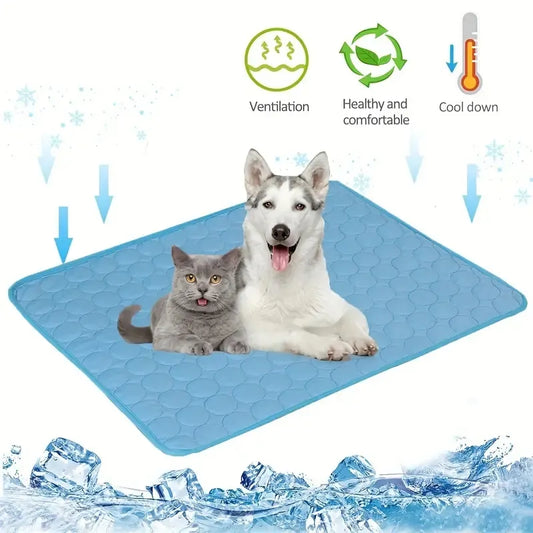 Estera refrescante para perros, cama fría de verano para mascotas, Extra grande para perros pequeños y grandes, accesorios para mascotas, manta duradera para gatos, sofá, manta con almohadilla de hielo para gatos