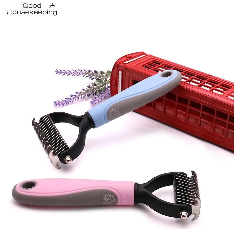 Pets Fur Knot Cutter Dog Grooming Shedding Tools Pet Cat Hair Removal Comb Brush Double sided Pet Products Suppliers Accessories