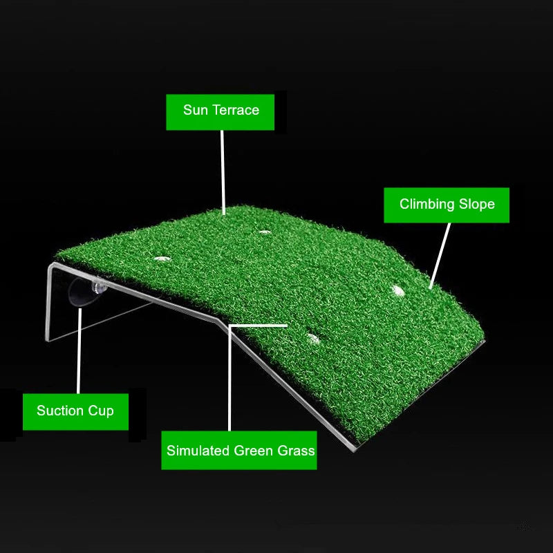 Plate-forme de baignade pour tortues, Simulation d'habitat de tortue, rampe de pelouse, quai pour tortues, île flottante pour Reptile, Terrarium, accessoire d'aquarium