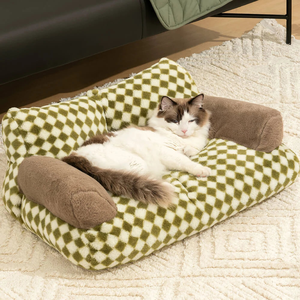 Sofá para gatos y casa para mascotas para todas las estaciones de Meowoof, perfecto para sus compañeros felinos y caninos Cama versátil para mascotas para gatos y perros