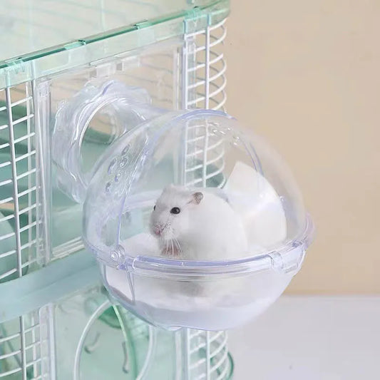 Hamster salle de bain Hamster toilette souris Gerbille Cage pour animaux de compagnie boîte bain sable chambre jouet acrylique maison petites fournitures pour animaux de compagnie accessoires