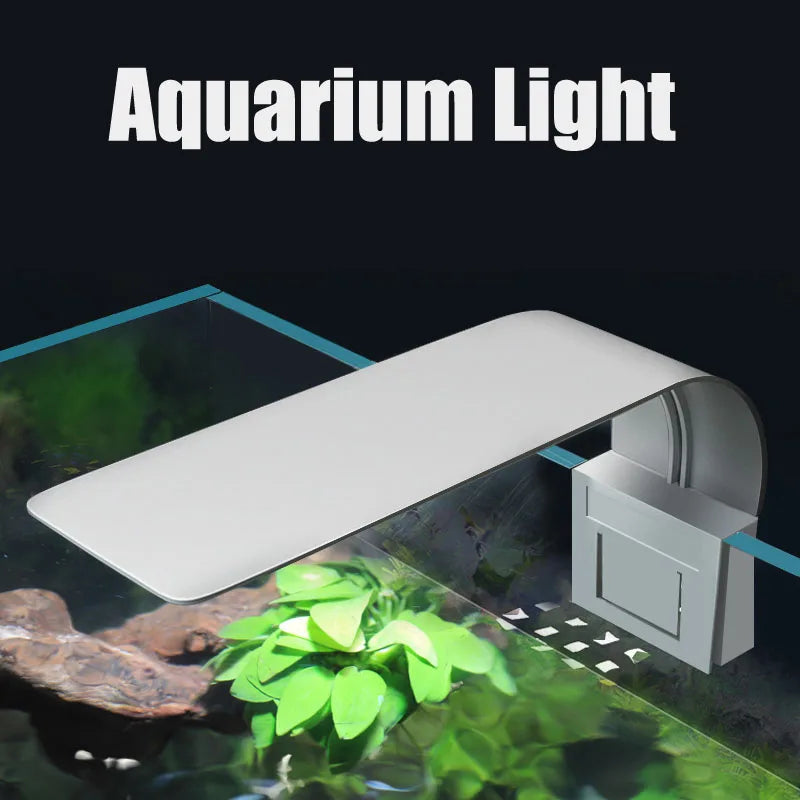 Luz LED superfino para acuario, iluminación para cultivo de plantas, 5W/10W/15W, iluminación para plantas acuáticas, lámpara impermeable con Clip para pecera