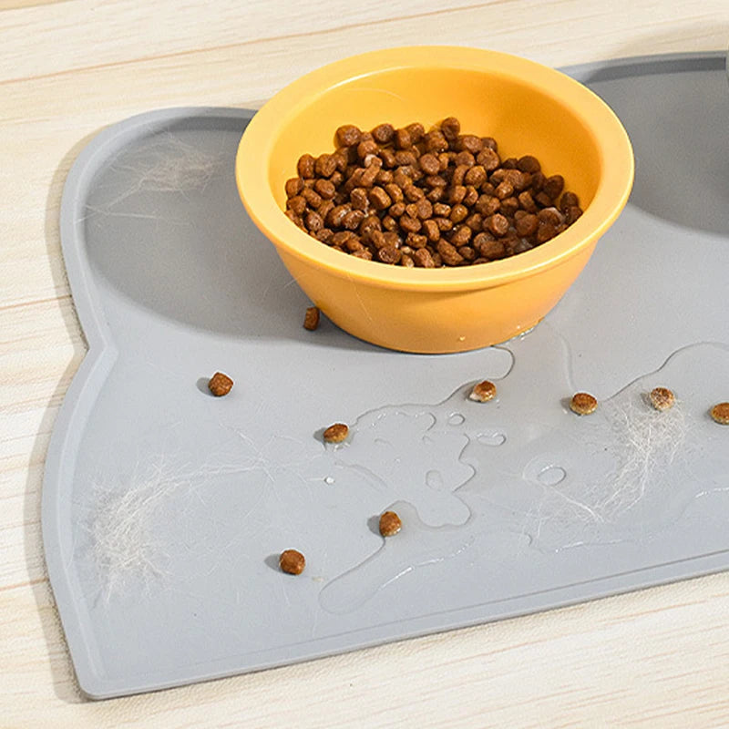 Tapis alimentaire en Silicone pour animaux de compagnie, Portable, étanche, anti-fuite, antidérapant, coussin de bol, articles pour chats et chiens, 2024