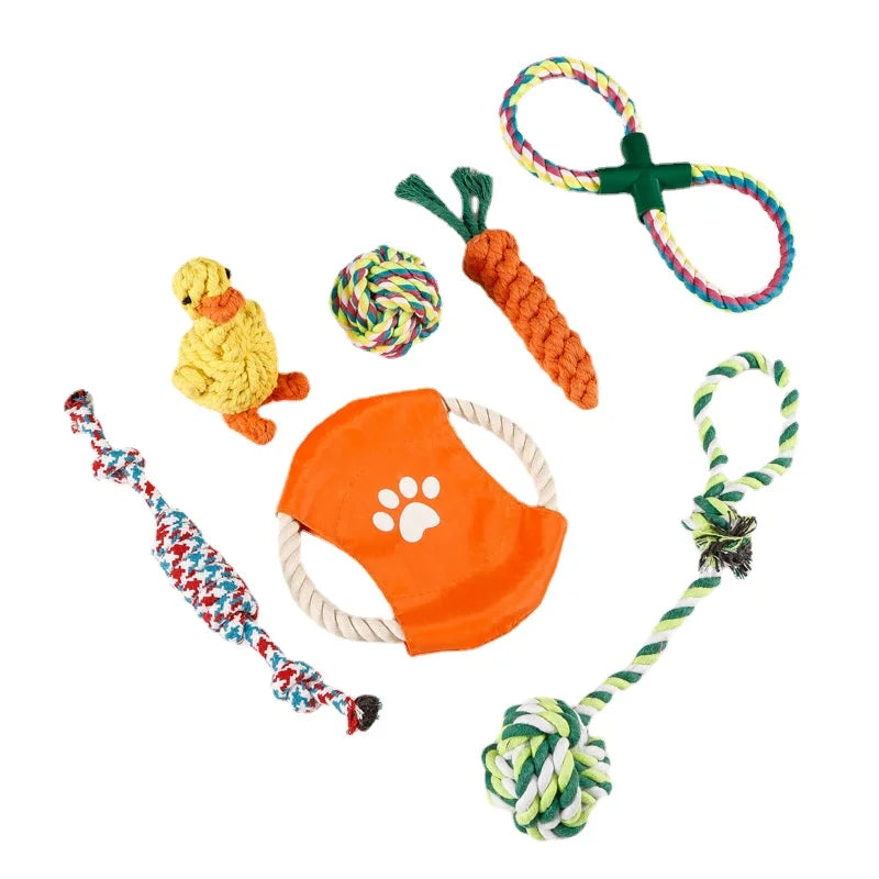 Juego combinado de juguetes para mascotas, juguete antimordeduras, juguetes para perros, cachorros, nuevo, 10 piezas