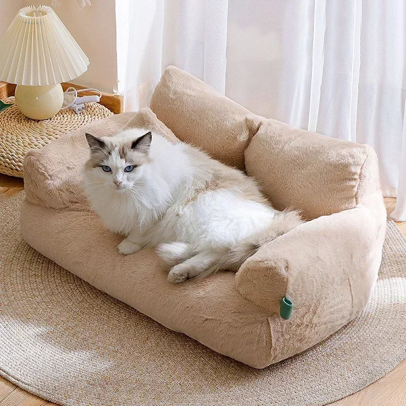 Cat Bed Sofa Super Soft Pet Sleeping Cushion Detachable Non-slip Cat Bed Puppy Kitten Sleeping Supplies Camas Y Muebles 고양이 방석