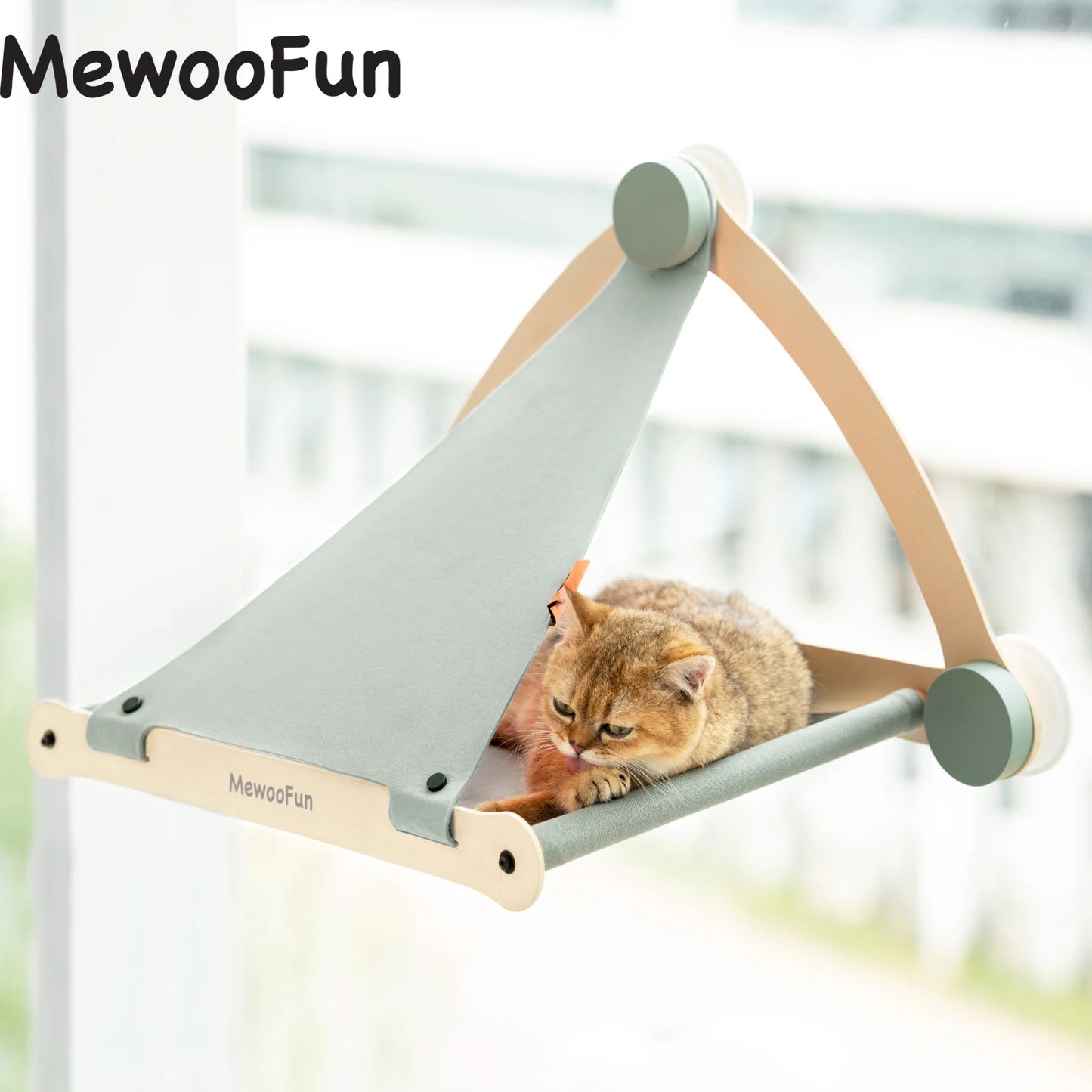 Mewoofun Dual Use Cat Window Perch Cat Window Hammock Cat Bed with Strong Suction Cups Space Saving Cat Seat Holds Up to 30 lbs