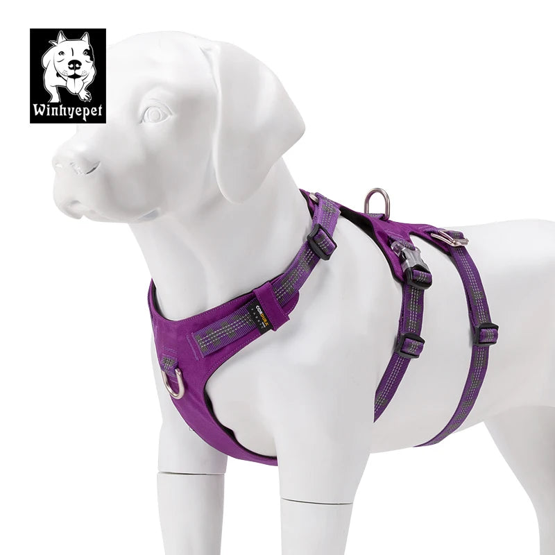 Winhyepet Dog Harness Back-Slip No Pull Cloth 3M Reflective for Large Medium Small Pet Puppy Accessories