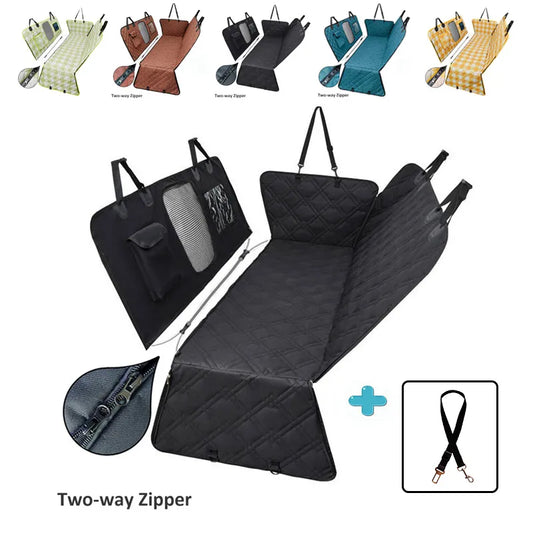 Transportín de malla Oxford para mascotas, funda trasera para asiento de coche, hamaca para perro, Protector de cojín, accesorios para perritos