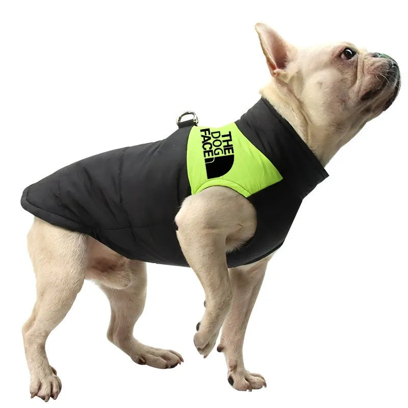 Vêtements chauds d'hiver pour animaux de compagnie, tenue, gilet pour animaux de compagnie, veste à fermeture éclair, manteaux imperméables pour petits, moyens et grands chiens, bouledogue français Labrador