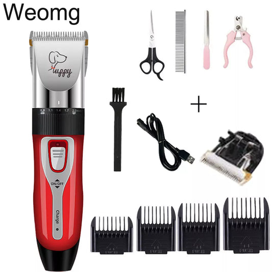 Tondeuse à cheveux pour chien et chat, toilettage, coupe de cheveux, rasoir pour animaux de compagnie, ensemble complet, Rechargeable, professionnel, accessoires de Machine de découpe