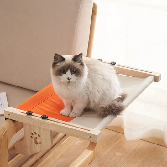 Hamaca colgante ajustable para gato, asiento de pared interior, hamaca para mascotas montada, percha de ventana para gato