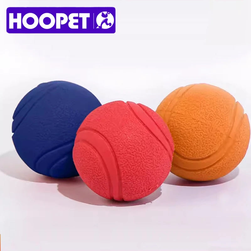 Pelota de goma de juguete para perros HOOPET, pelota resistente a mordeduras, juguete para perros, cachorros, peluche Pitbull, Color rojo, bola sólida, S-XL, suministros para mascotas