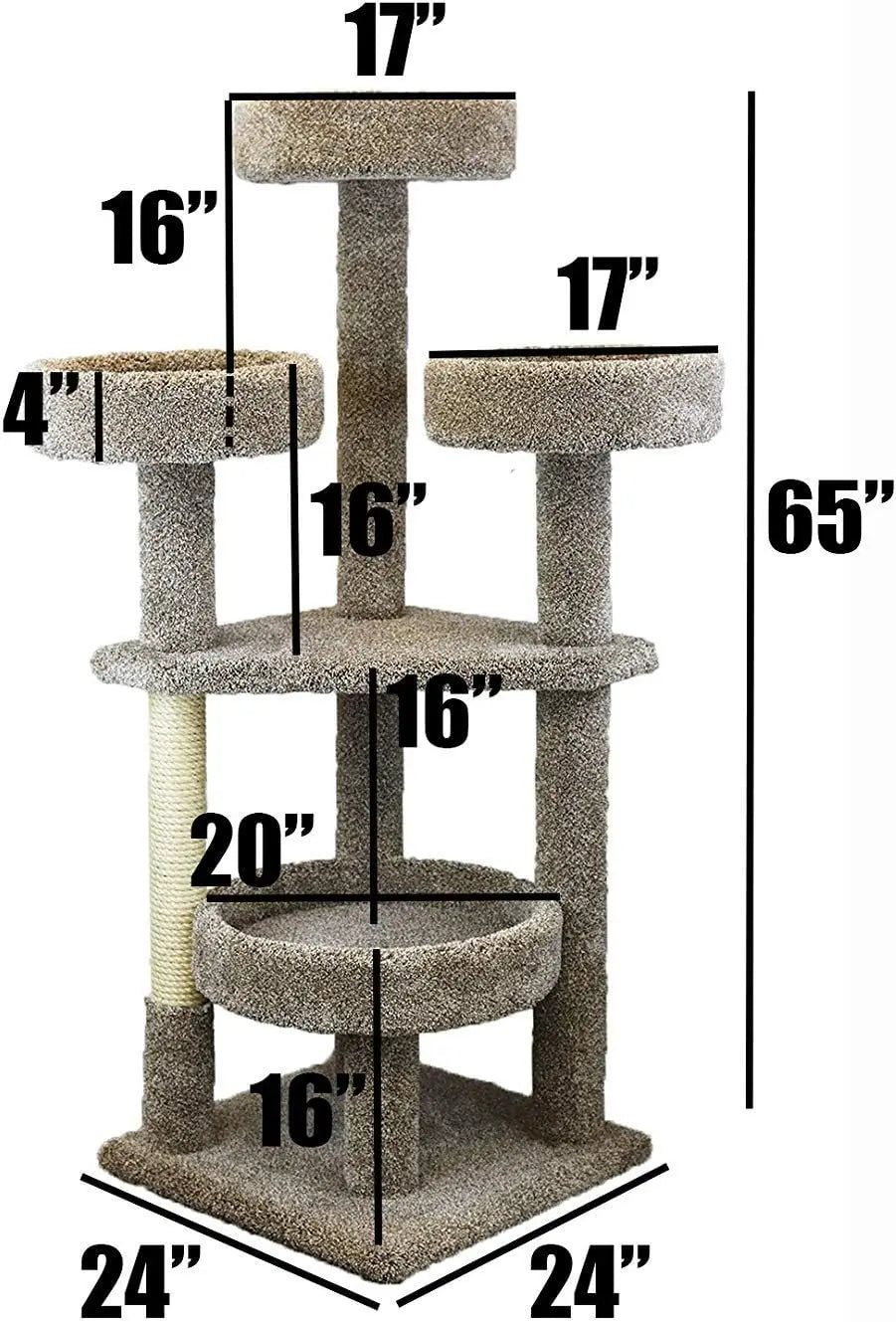 Main Coon Cat Tower Cat Tree Cepillo para mudar mascotas Cepillo para perros y gatos Cama de juguete