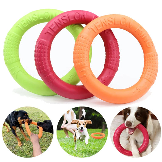 Juguetes flotantes de agua para perros, anillo de entrenamiento de disco volador para mascotas, juguete interactivo, tirador resistente a la masticación agresiva para perros pequeños y medianos