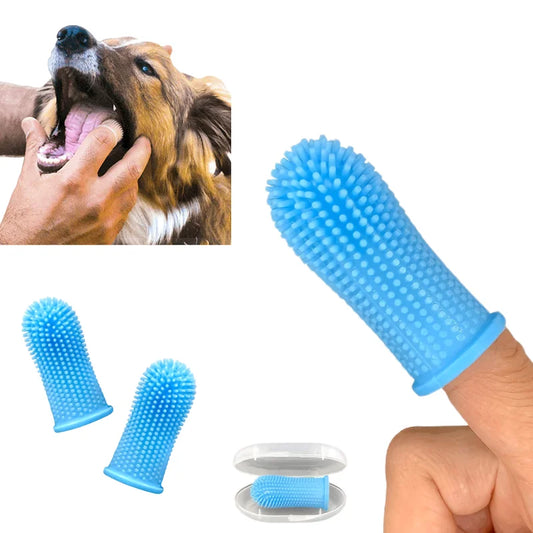 Cepillos de dientes suaves para perros, Gel de sílice, cepillo dental para dedos de mascotas, limpieza de dientes, cuidado del mal aliento, herramienta de cepillo de dientes de silicona no tóxica