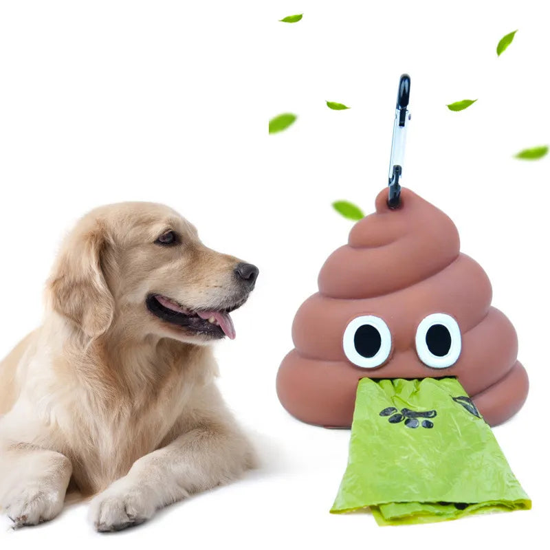 1pc Pet Poop Shit-shaped Dog Cat Waste Portable Dog Poop Dispenser Holder Pets Cleaning Products For Outdoor Pets Accessories