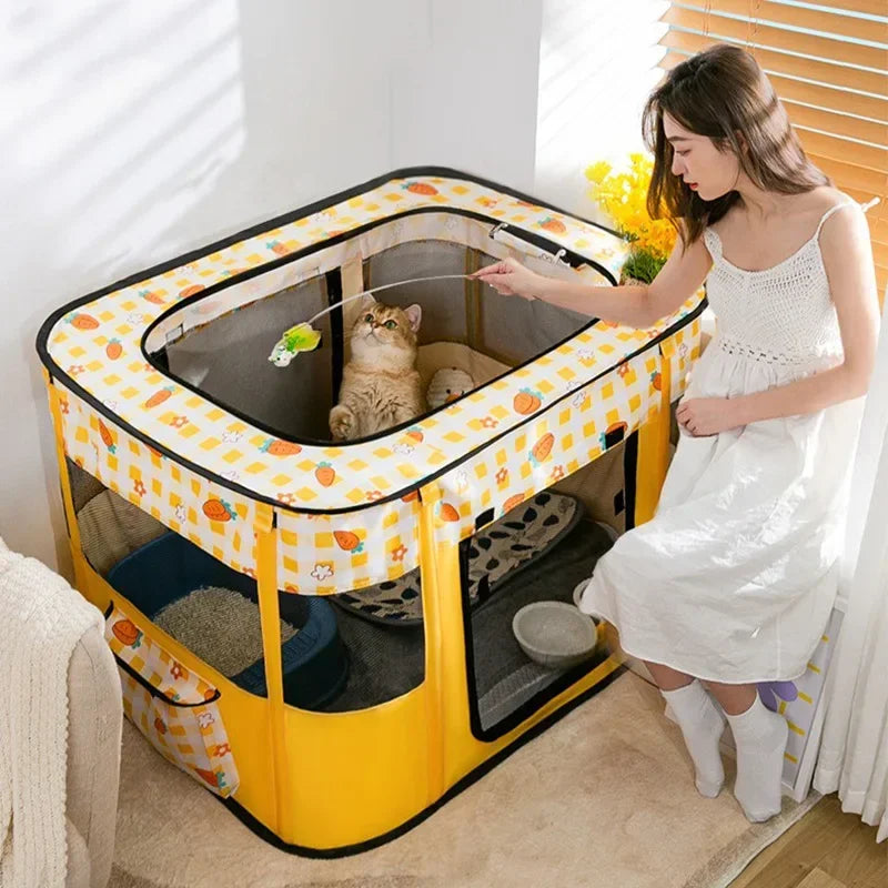 Cat House Delivery Room Puppy Kitten House Sweet Cozy Sweet Cat Bed Comfortable Cats Tent Folding for Dog Cats Supplies