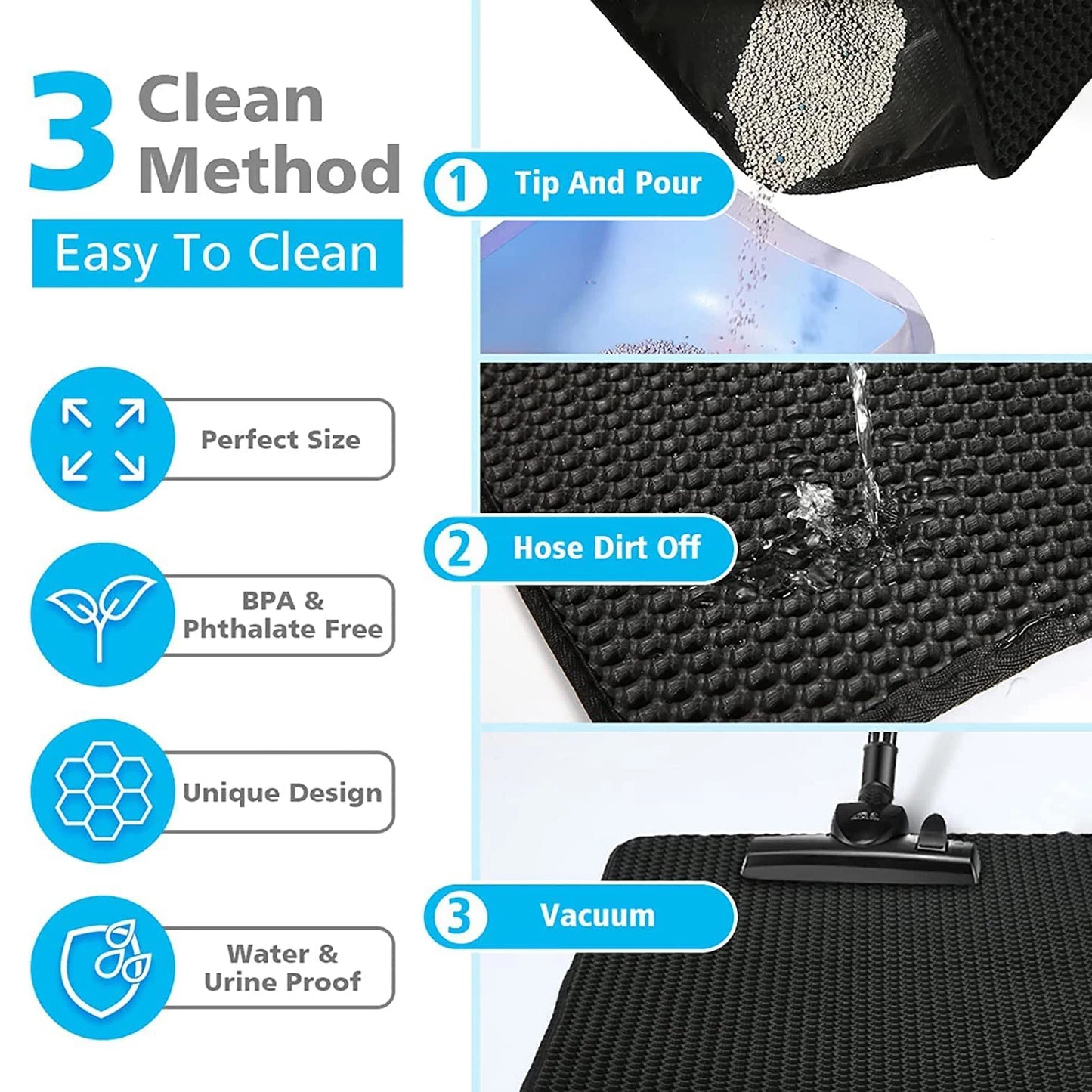 Waterproof Cat Litter Mat Double Layer Pet Litter Box Mat Non-slip Sand Cat Pad Washable Bed Mats Clean Pad Cats Products