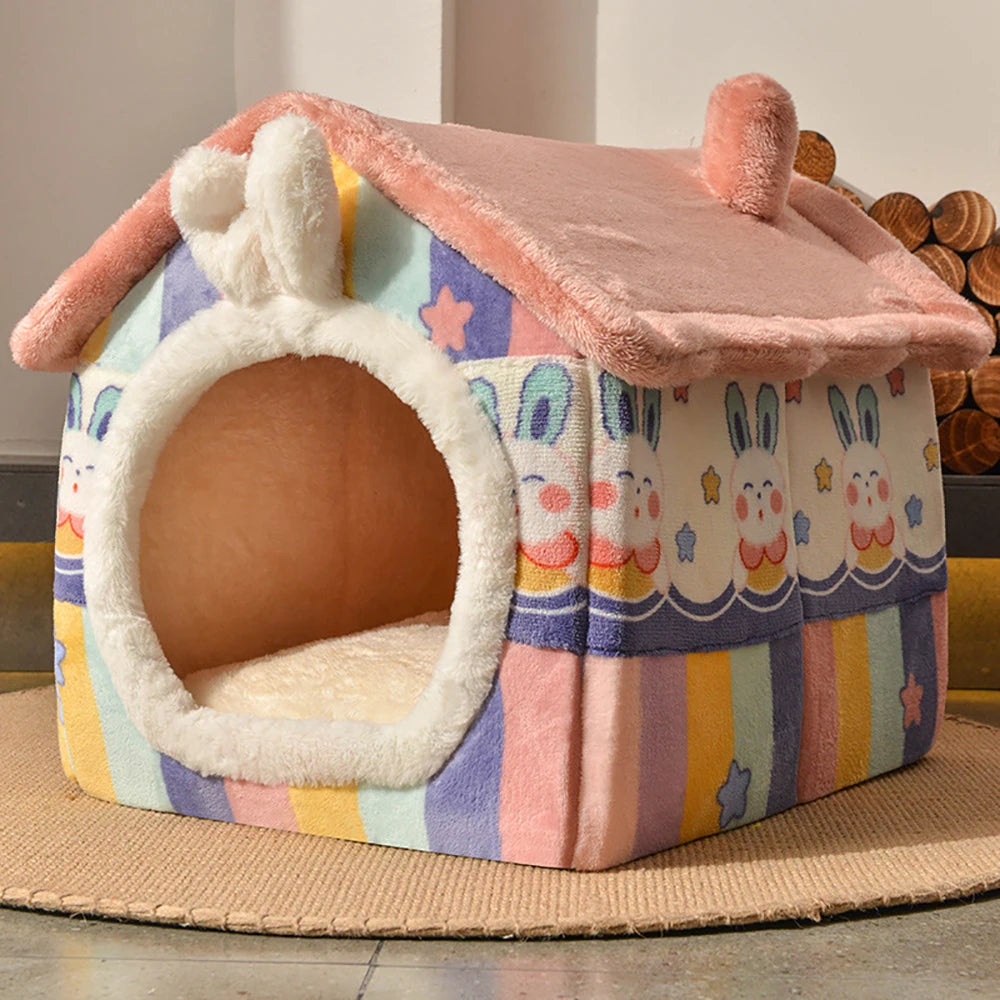 Cat House For Small Medium Dogs Washable Comfortable And Warm Fully Detachable Easy Storage Pet Beds & Furniture Cat