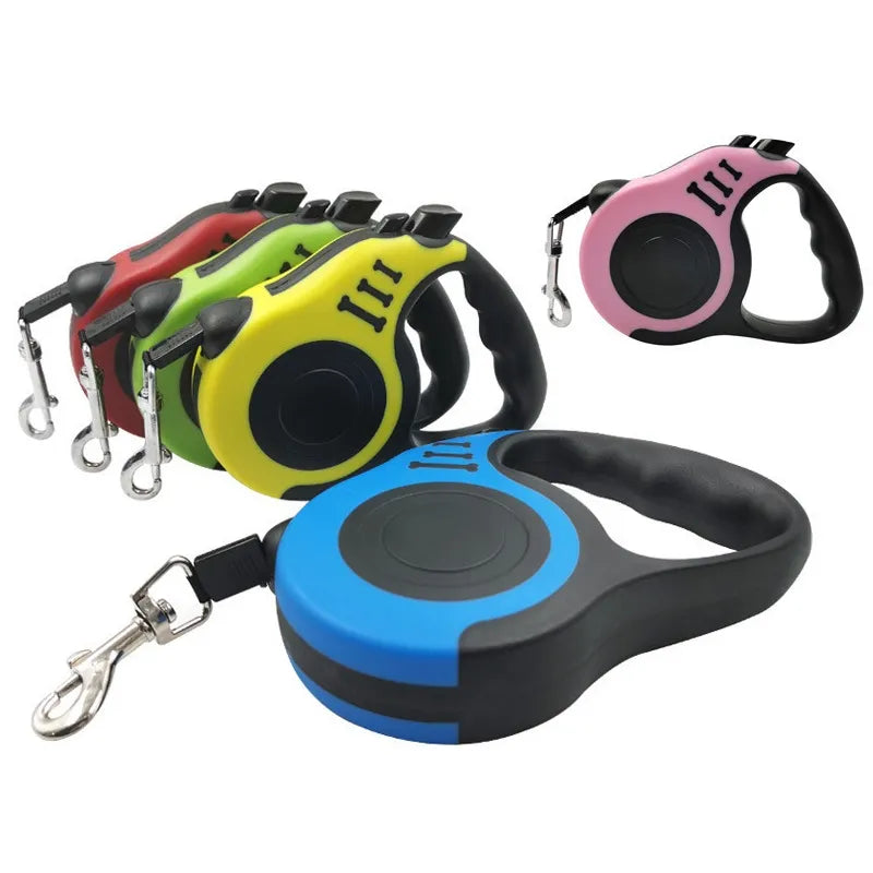 Laisse rétractable pour chien de 3 ou 5 mètres, laisse pour animaux de compagnie, corde de Traction, ceinture automatique et Flexible pour petits, moyens et grands chiens, produit