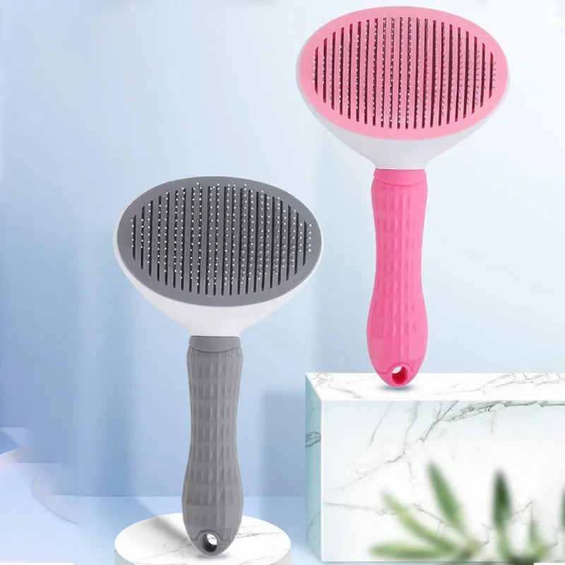 Cepillo de pelo para perros y gatos, cepillo para el cuidado y cuidado del gato, peine de acero inoxidable para pelo largo, limpieza de perros, accesorios para mascotas