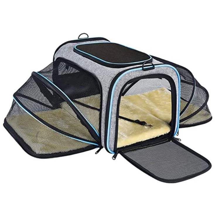 Airline Approved Small Dog Cat Car Travel Carrier Soft Plush Window Mesh Cushion Luxury Pet Cages Carriers Kennel Bag