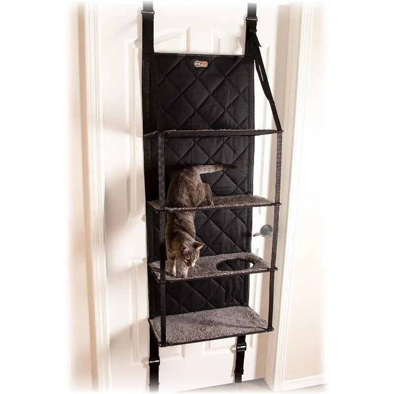 PRODUCTOS PARA MASCOTAS Árbol para gatos colgante - Escalador montado en la puerta Muebles para percha de pared para gatos Hamaca para gatos para accesorios de interior