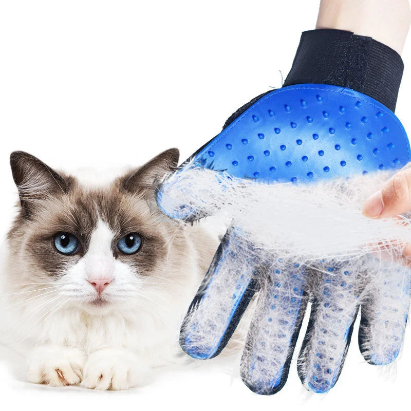 Gants en caoutchouc pour enlever les poils de chat, nettoyage de beauté pour animaux de compagnie, toilettage, Massage efficace, peignes pour chiens, brosse flottante, 6 couleurs, 1 pièce